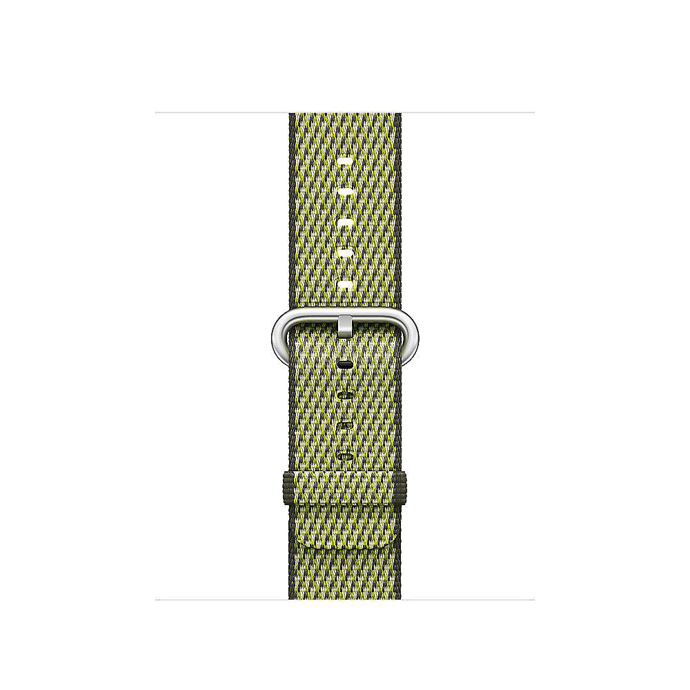 Apple Watch 38mm Armband aus gewebtem Nylon Dunkeloliv(kariert) - MQVF2ZM/A