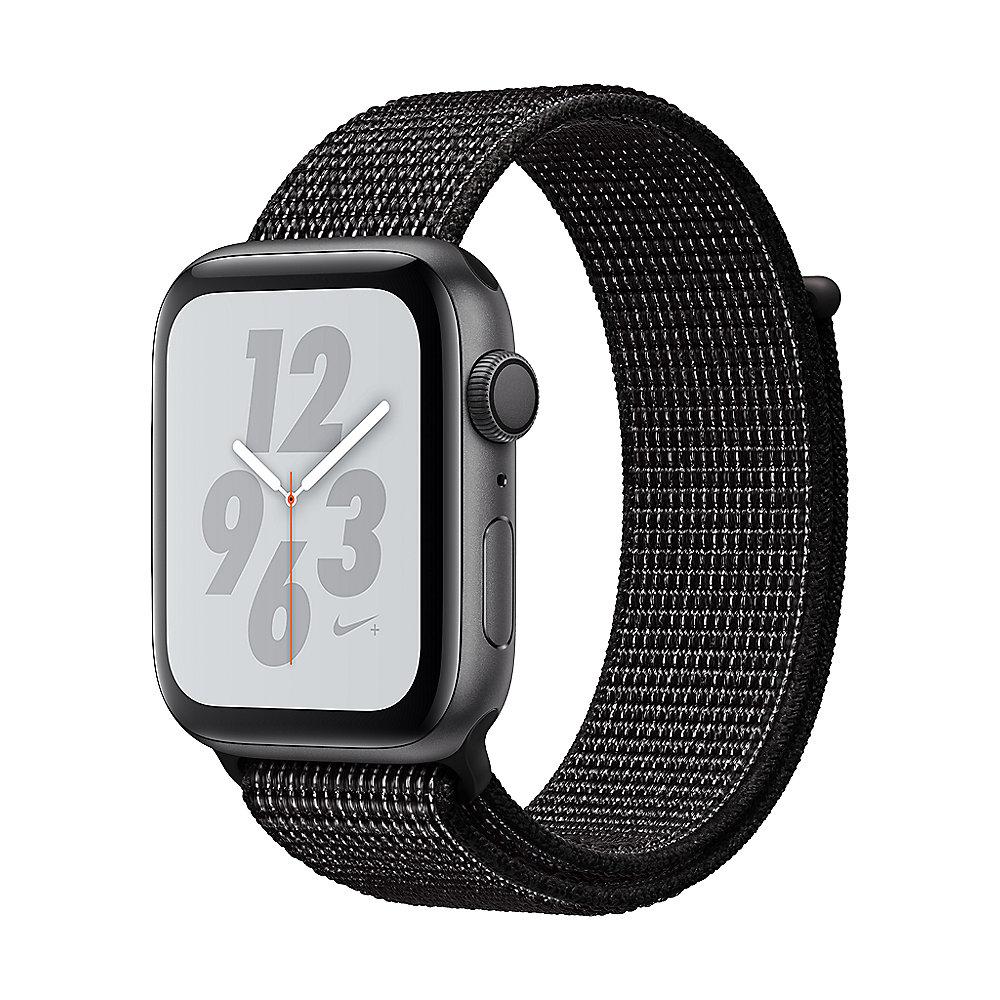 Apple Watch Nike  GPS 44mm Aluminiumgehäuse Space Grau Sport Loop Schwarz