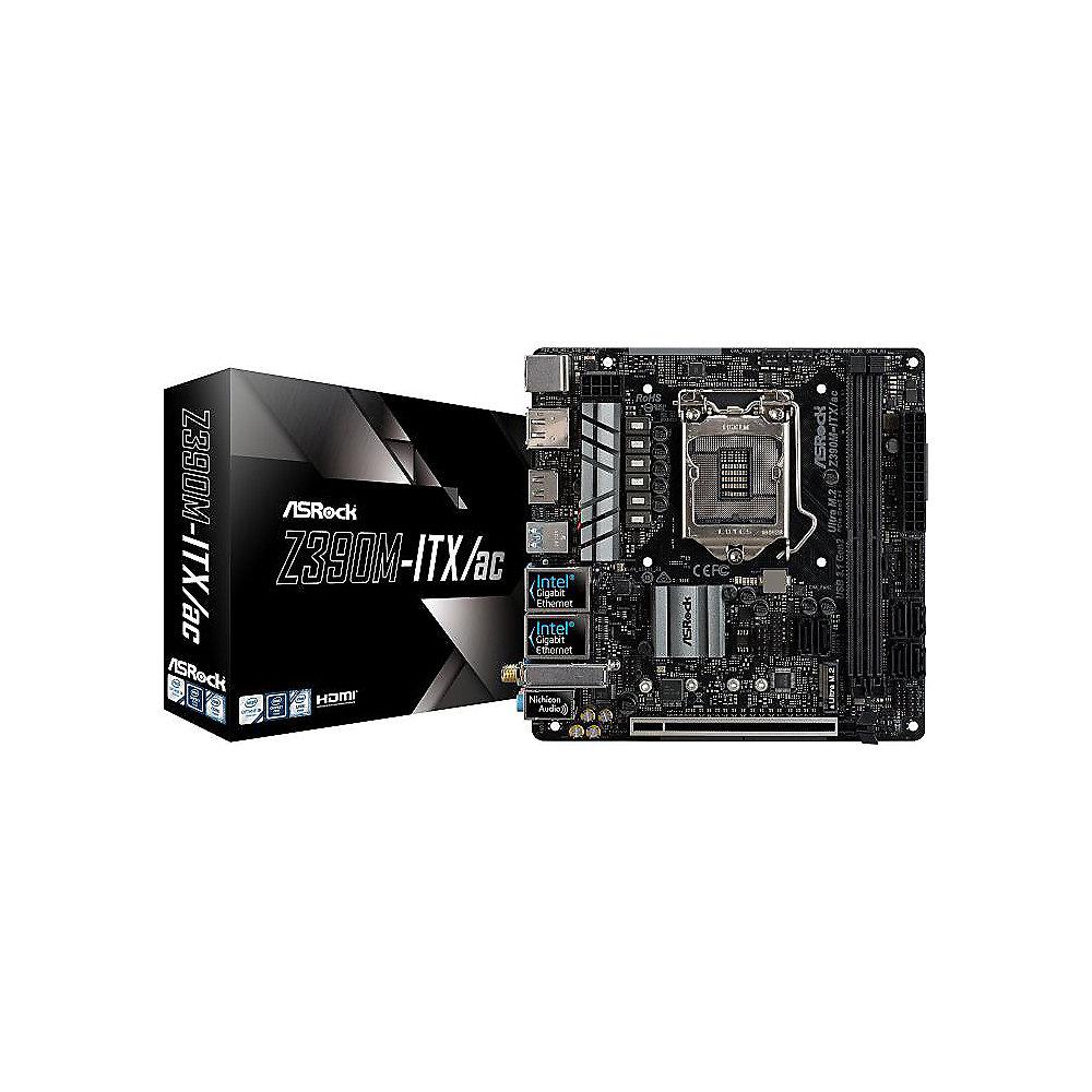 ASRock Z390M-ITX/ac Mainboard Sockel 1151 2xM.2/2xGL/HDMI/DP, ASRock, Z390M-ITX/ac, Mainboard, Sockel, 1151, 2xM.2/2xGL/HDMI/DP