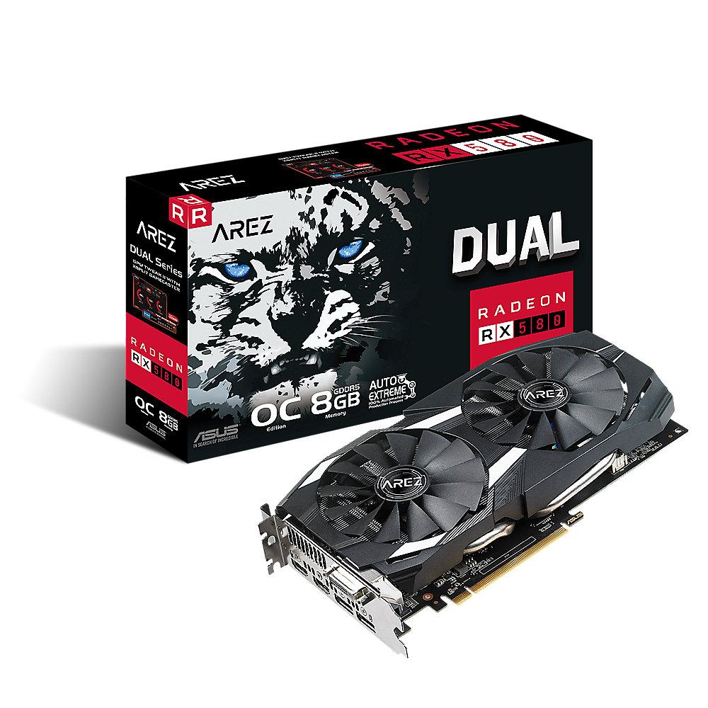 Asus AMD Radeon AREZ RX 580 OC Dual Grafikkarte 8GB GDDR5 2x HDMI/2xDP/DVI