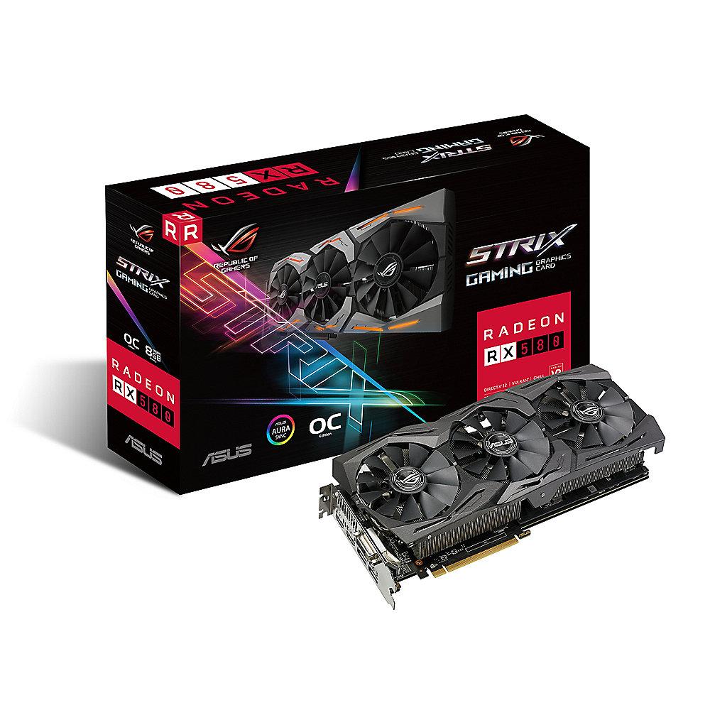 Asus AMD Radeon ROG Strix RX 580 OC Grafikkarte 8GB GDDR5 2x HDMI/2xDP/DVI