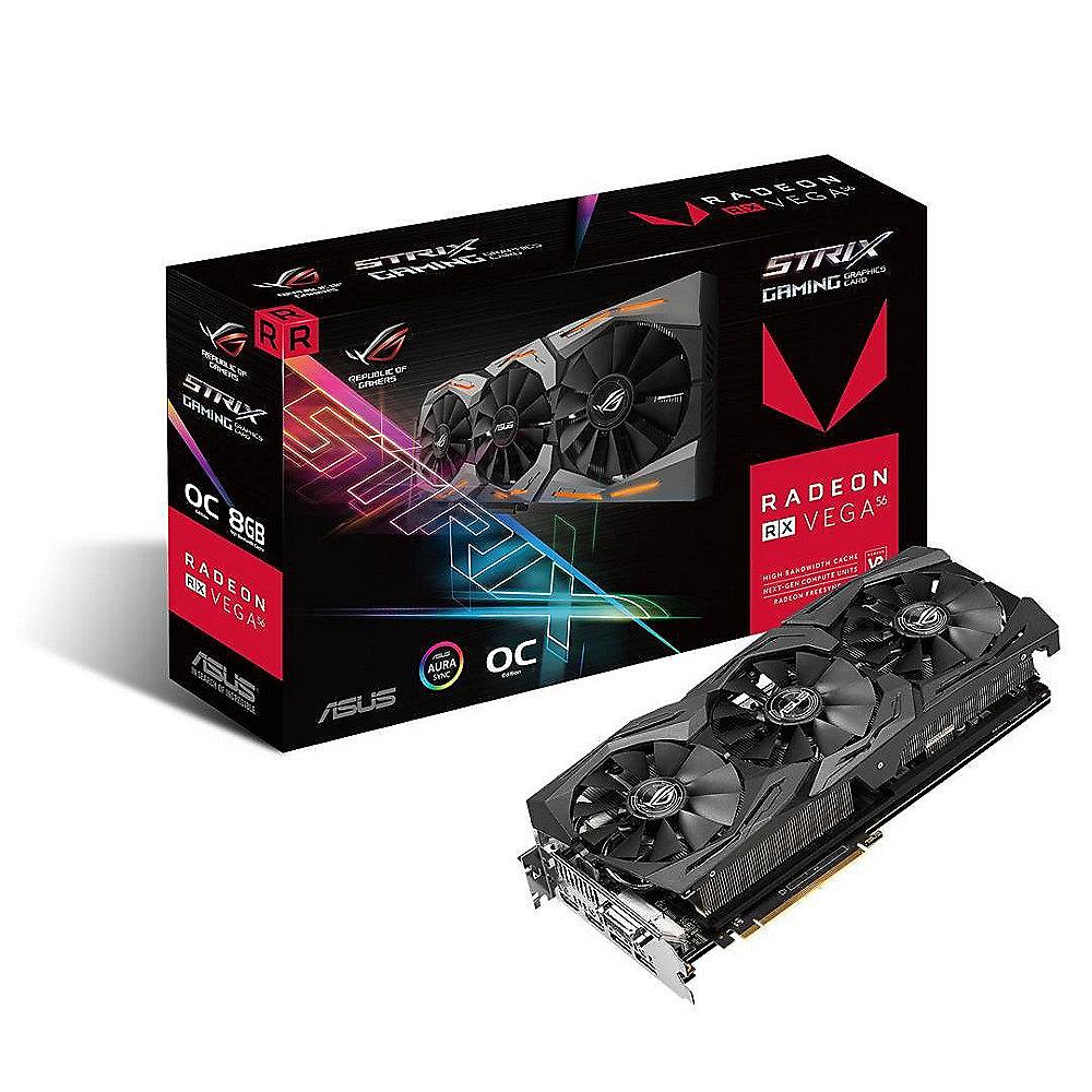 Asus AMD Radeon ROG Strix RX Vega 64 OC Grafikkarte 8GB HBM2 2xHDMI/2xDP/DVI