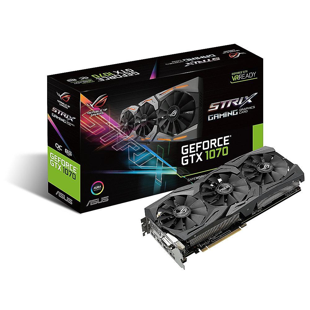 Asus GeForce GTX 1070 Strix ROG OC 8GB GDDR5 Grafikkarte 2xDP/2xHDMI/DVI