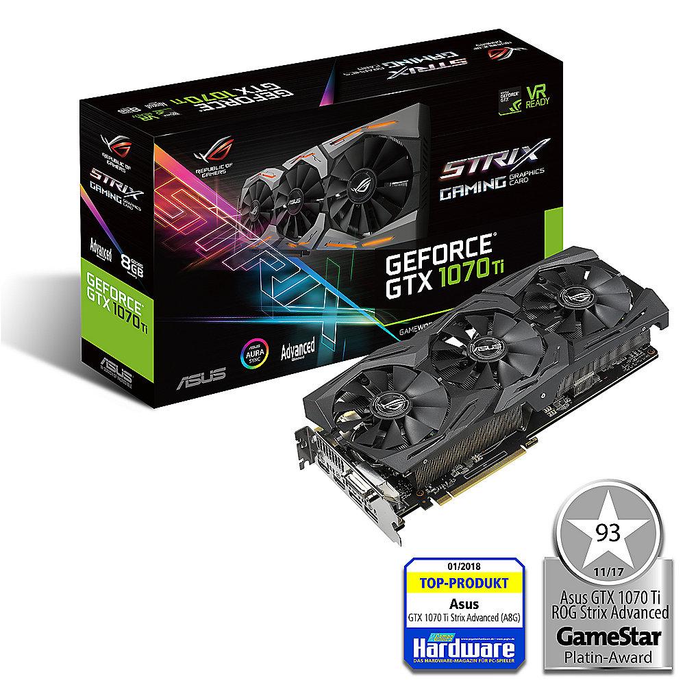 Asus GeForce GTX 1070Ti Strix ROG Adv. Gaming 8GB GDDR5 Grafikkarte