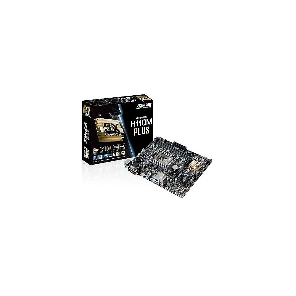 ASUS H110M-PLUS USB3.1/GL/SATA600/DVI/VGA/HDMI mATX Mainboard Sockel 1151