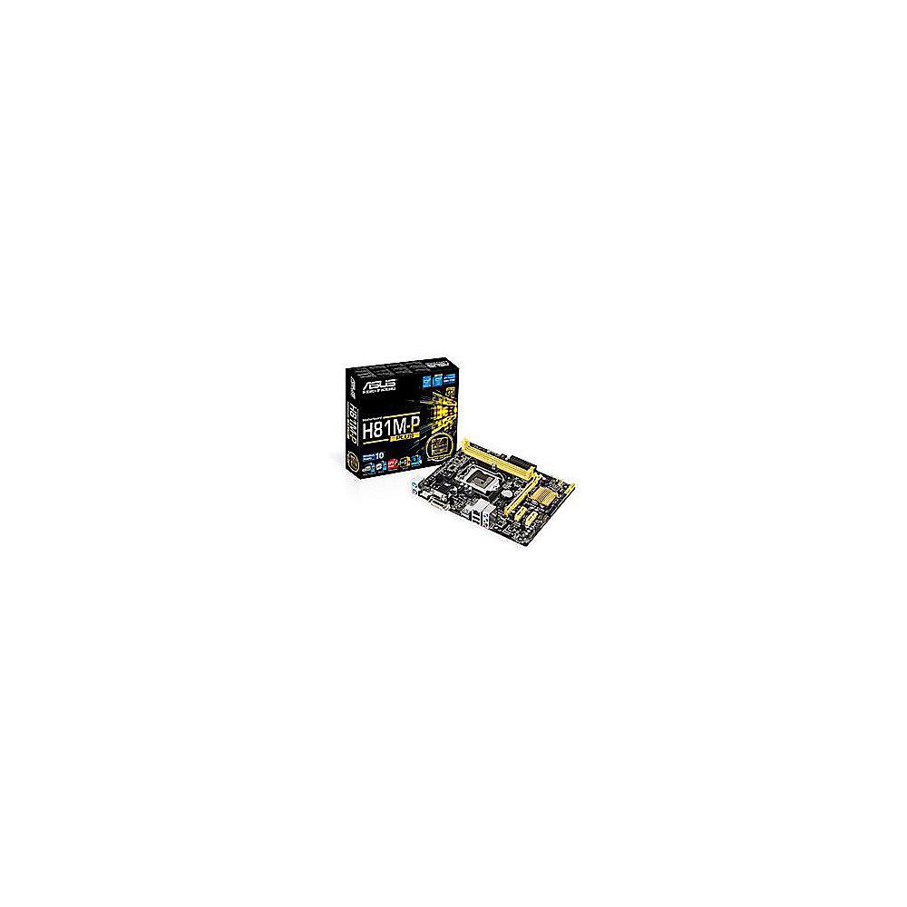 ASUS H81M-P Plus GL/USB3.0/SATA600/HDMI/DVI/VGA H81 mATX Mainboard Sockel 1150