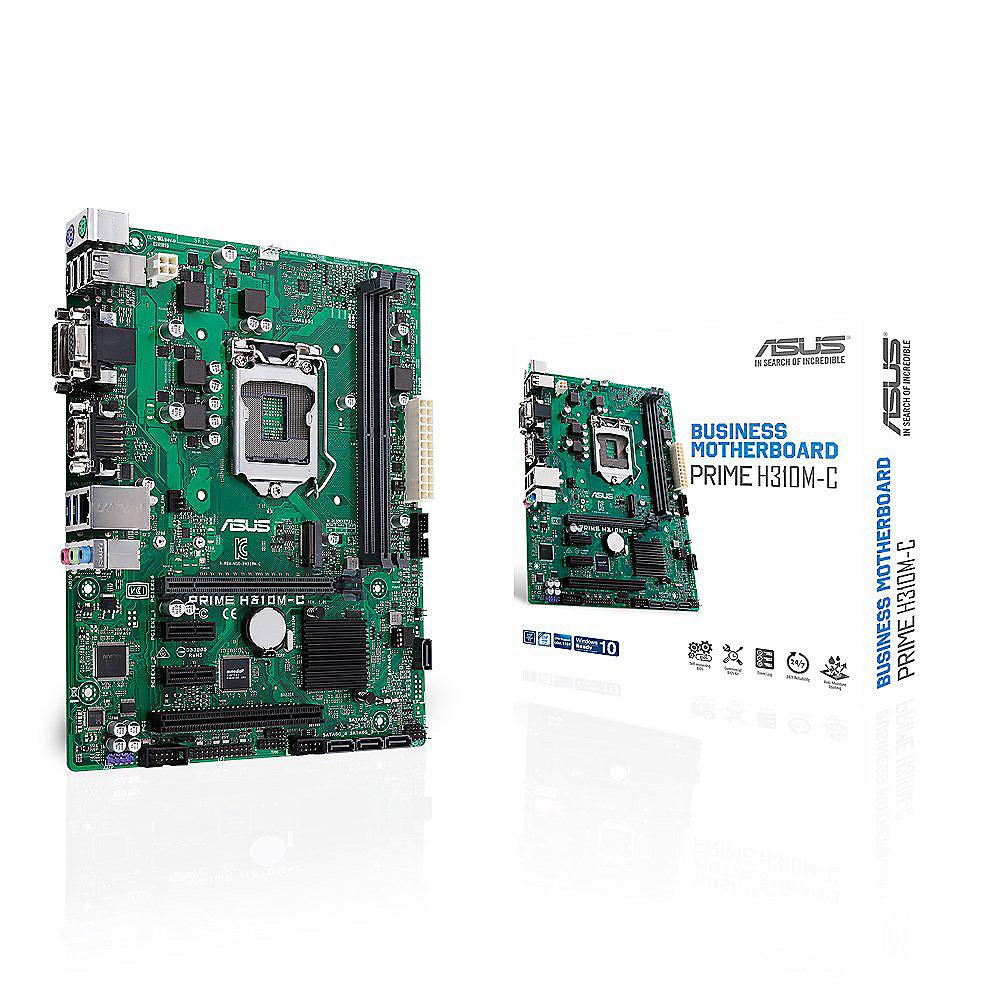 ASUS Prime H310M-C mATX Mainboard Sockel 1151 DVI/VGA/M.2/COM/USB3.1 (Gen 1)