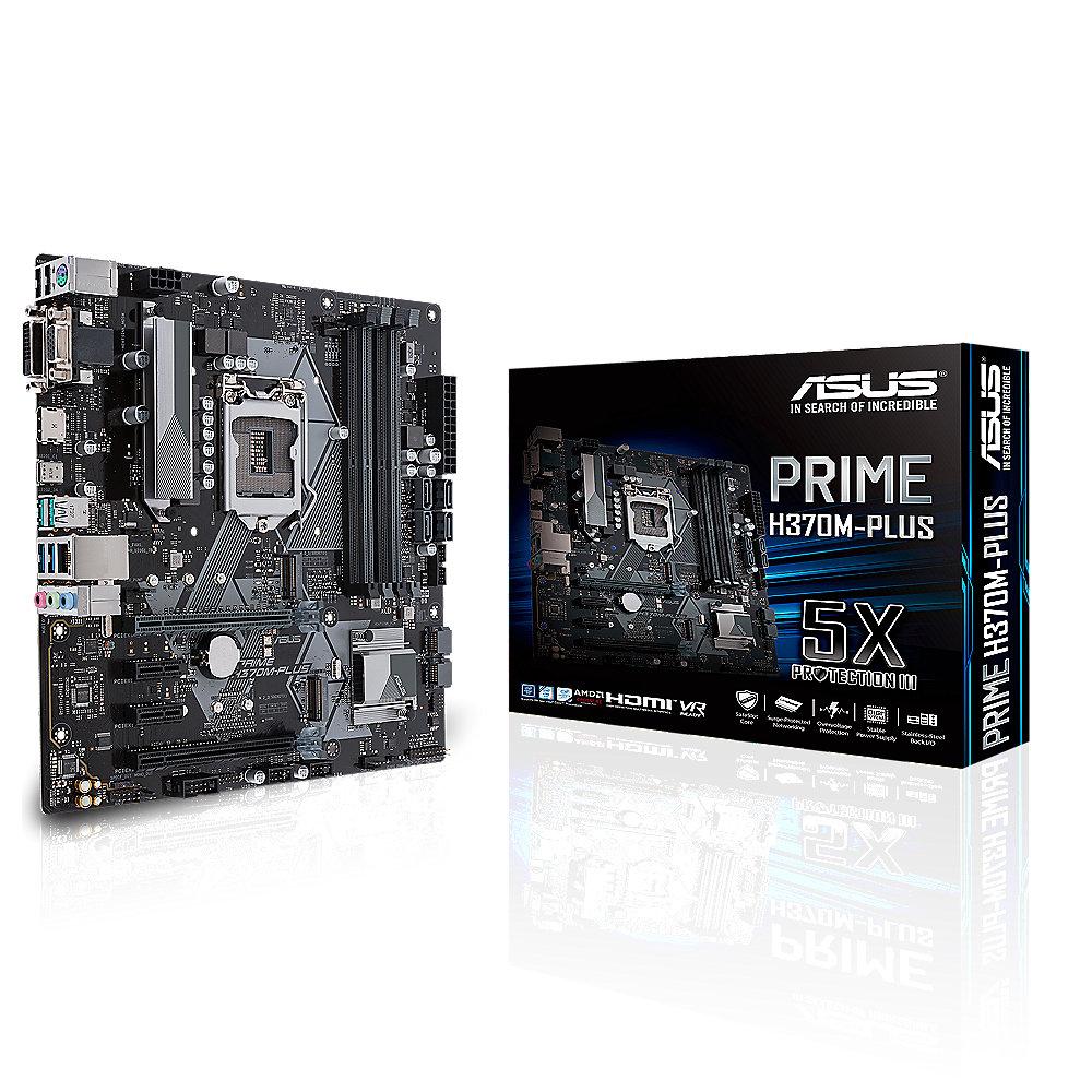 ASUS PRIME H370M-Plus mATX Mainboard Sockel 1151 DVI/HDMI/VGA/M.2