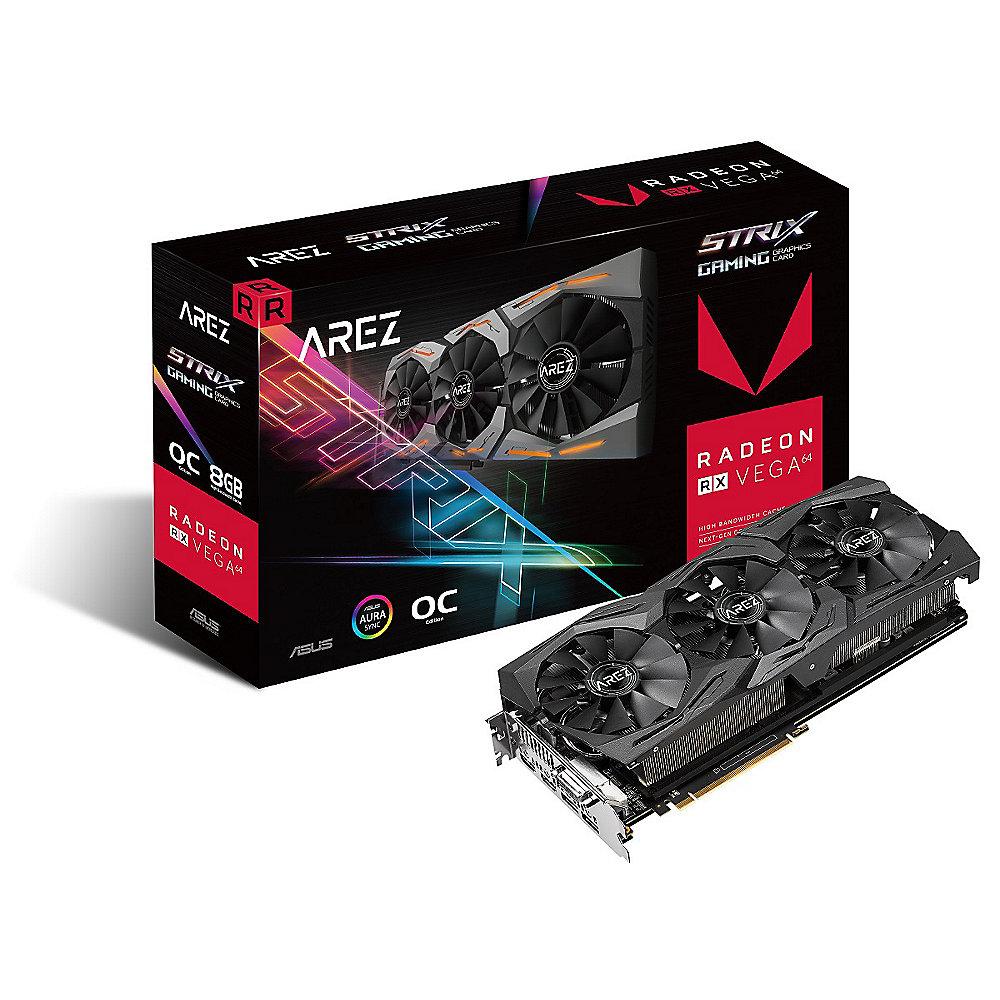 Asus Radeon AREZ Strix RX Vega 64 OC Gaming Grafikkarte 8GB HBM2 HDMI/DP/DVI