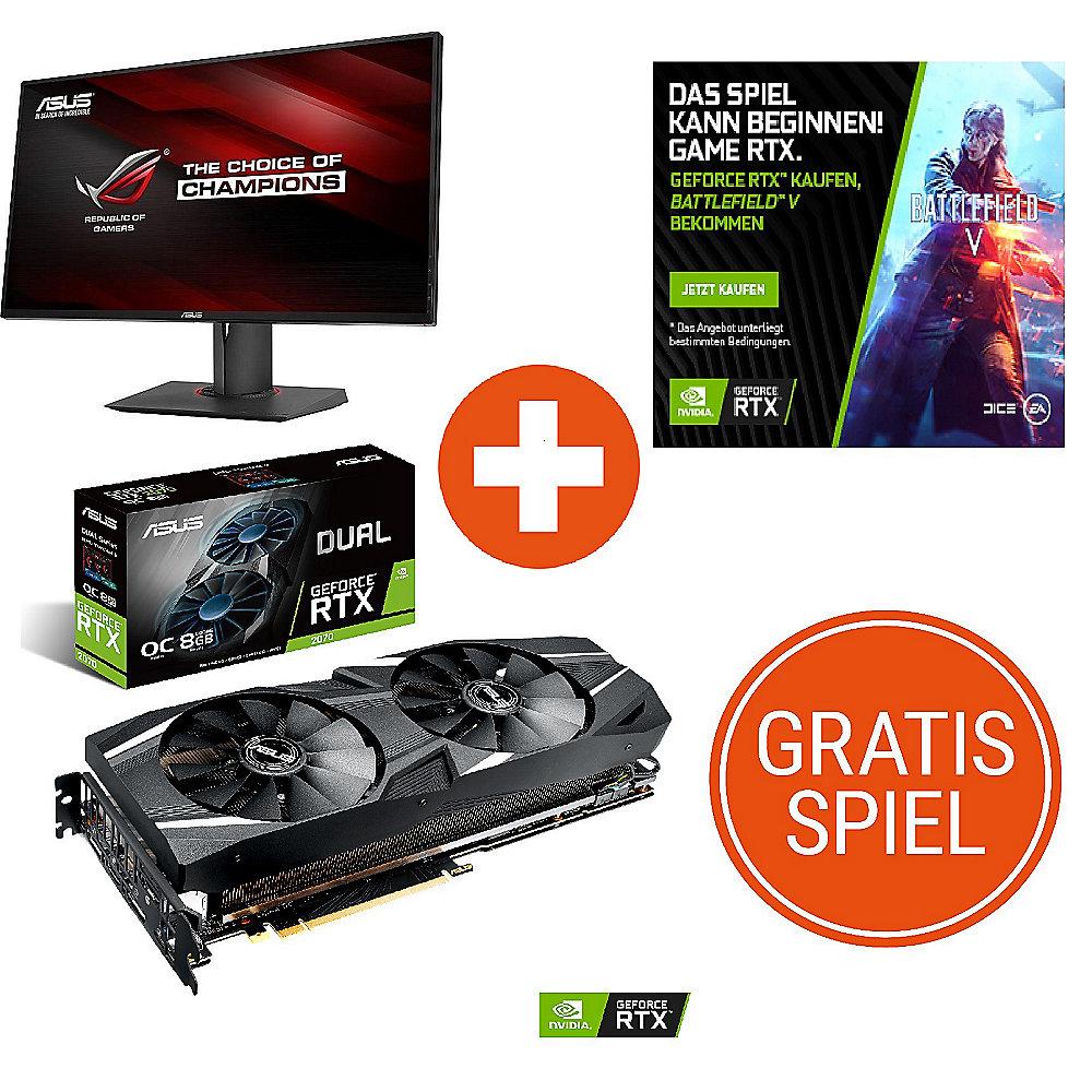 Asus RTX 2070 Dual OC 8GB Grafikkarte   ASUS PG278QR 68,6cm (27