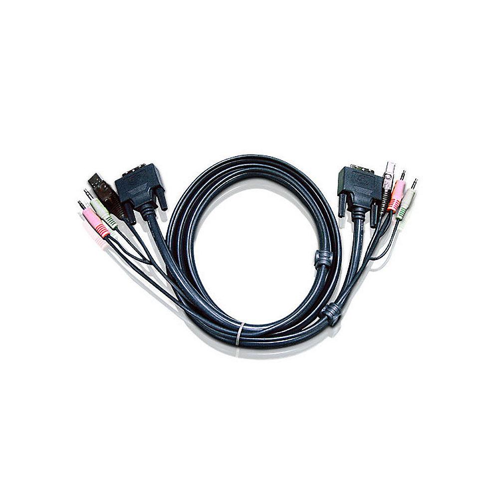 Aten 2L-7D02U Kabelsatz DVI, USB, Audio Länge 1,8m