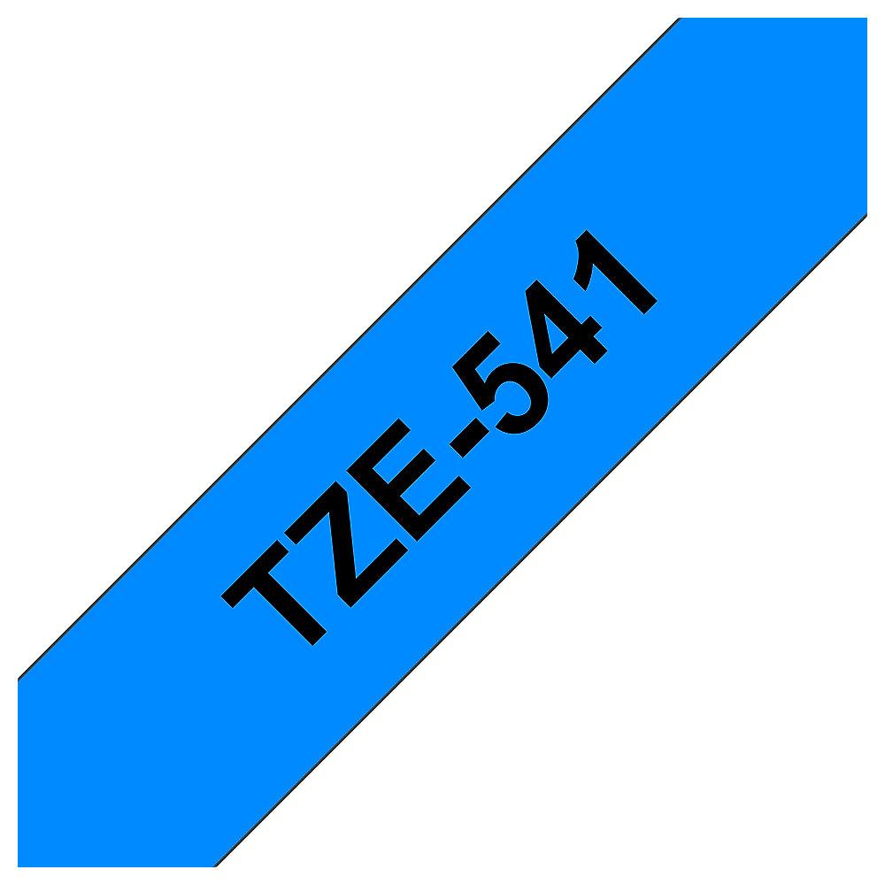 Brother TZe-541 Schriftband 18mm x 8m, schwarz auf blau, selbstklebend