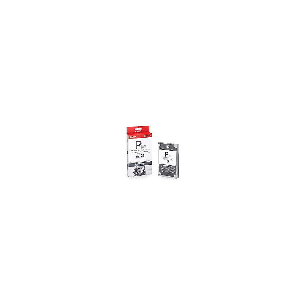 Canon 1251B001AA E-P25BW Easy Photo Pack Tinten-/Papiersatz Selphy 100 x 148mm