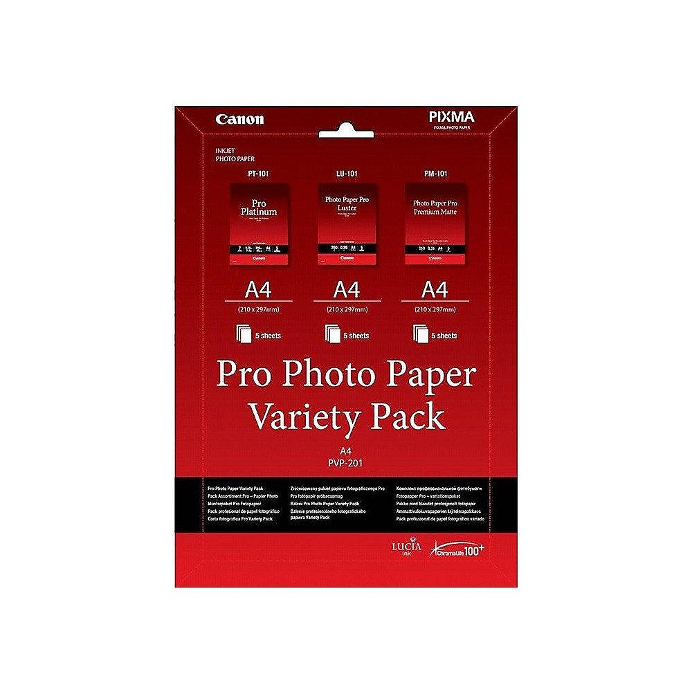 Canon 6211B021 PVP-201 Pro Fotopapier Multi-Pack A4 3x5 Blatt