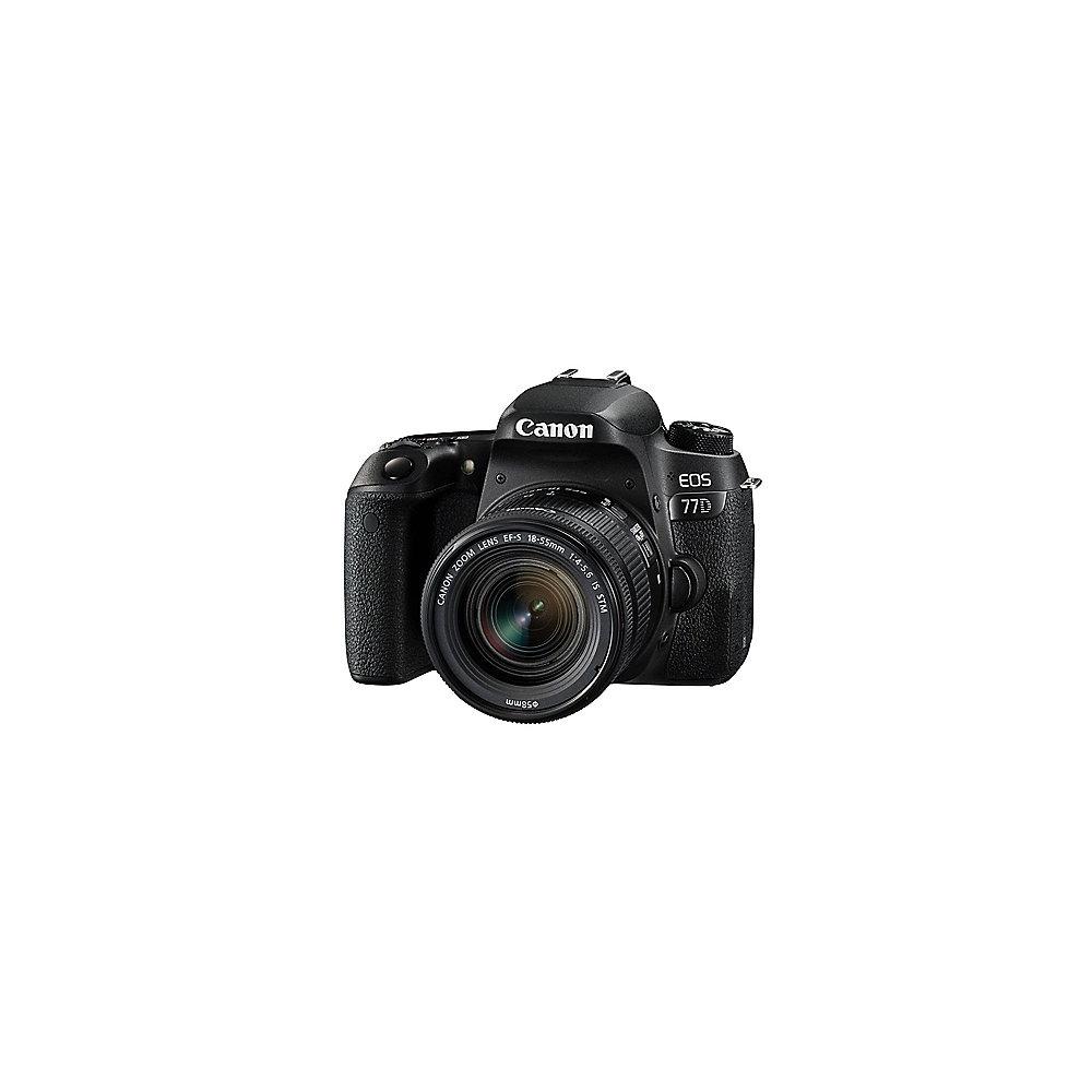 Canon EOS 77D Doppel-Zoom-Kit 18-55mm IS STM   75-300mm F/4.0-5.6 III USM