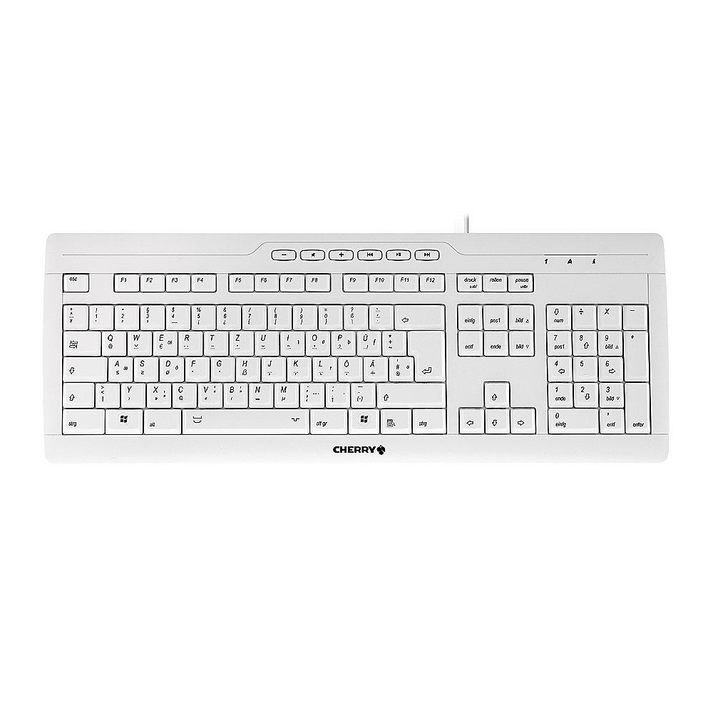 Cherry Stream 3.0 Tastatur USB DIN 2137-T2 weiß-grau, Cherry, Stream, 3.0, Tastatur, USB, DIN, 2137-T2, weiß-grau