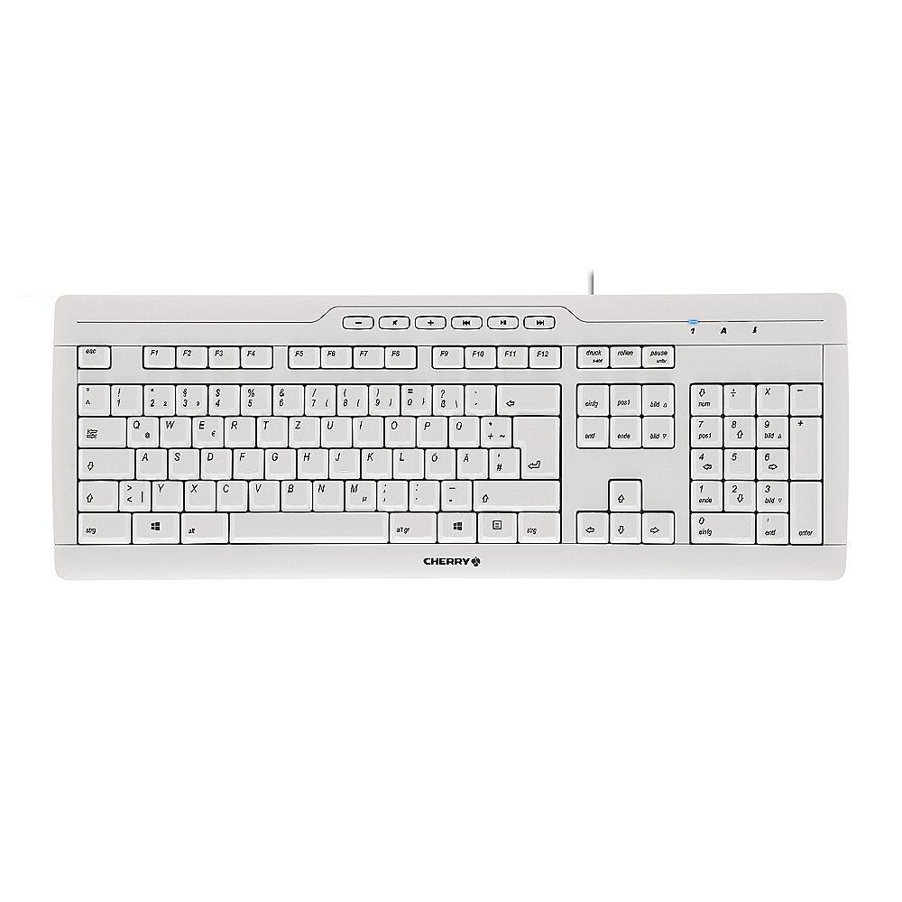 Cherry Stream 3.0 Tastatur USB weiß-grau, Cherry, Stream, 3.0, Tastatur, USB, weiß-grau