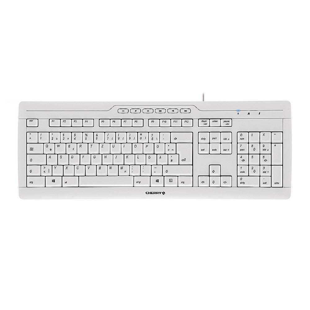 Cherry Stream 3.0 Tastatur USB weiß-grau