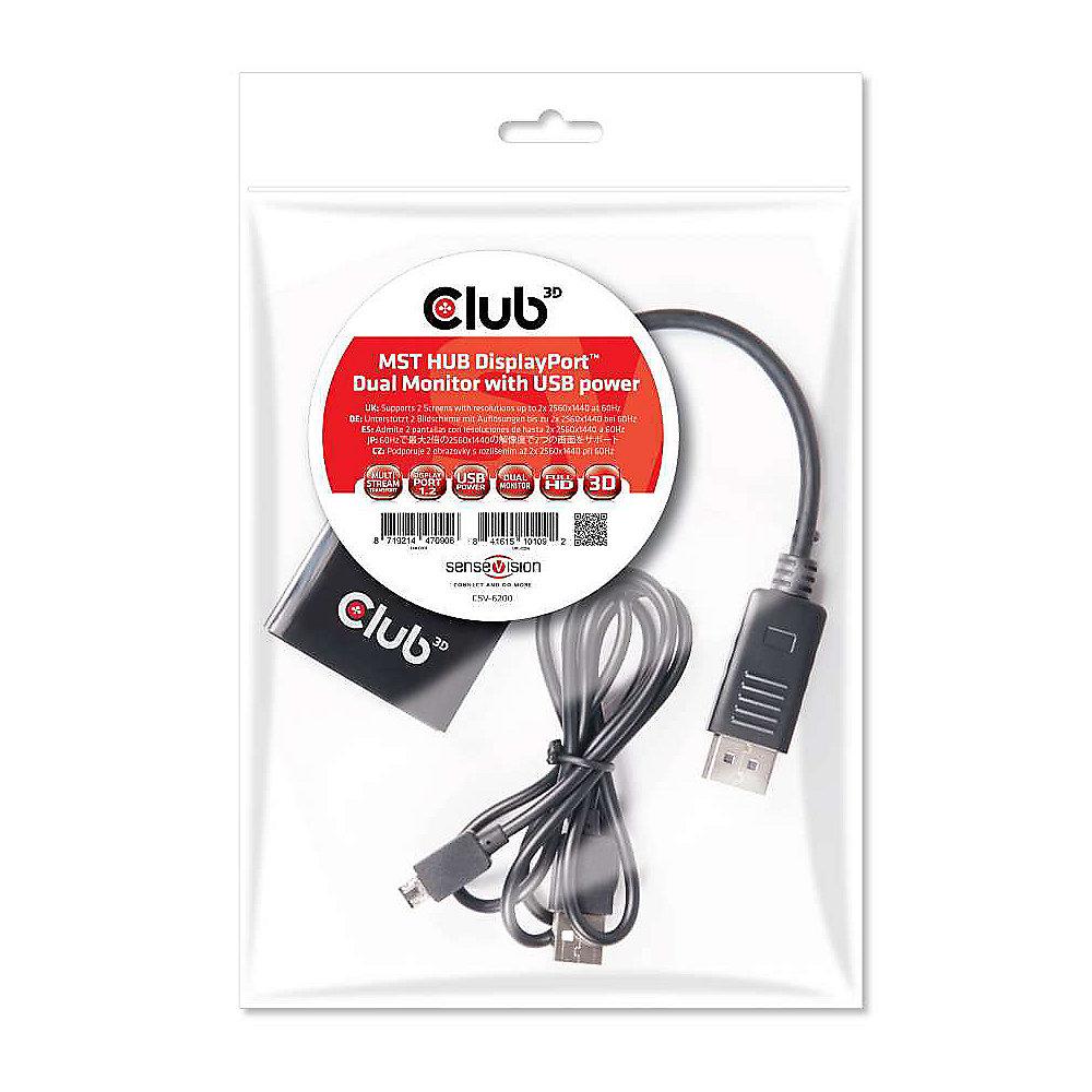 Club 3D MST Hub DisplayPort 1-2 USB powered CSV-6200, Club, 3D, MST, Hub, DisplayPort, 1-2, USB, powered, CSV-6200