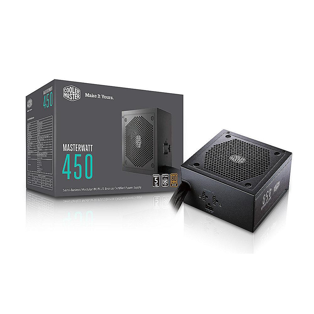 Cooler Master MasterWatt 450 Watt Netzteil 80  Bronze 120mm Lüfter