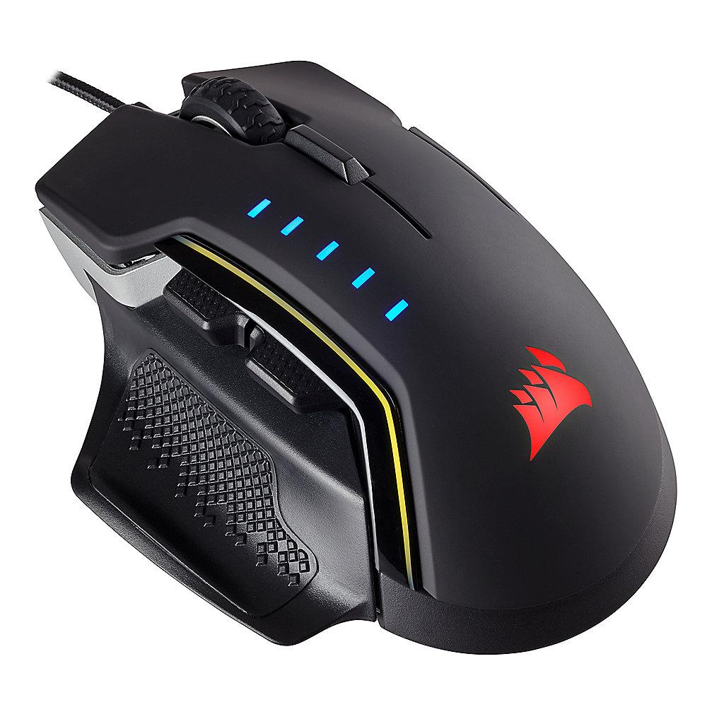 Corsair Optische Gaming Maus GLAIVE RGB 16.000dpi MOBA Aluminium