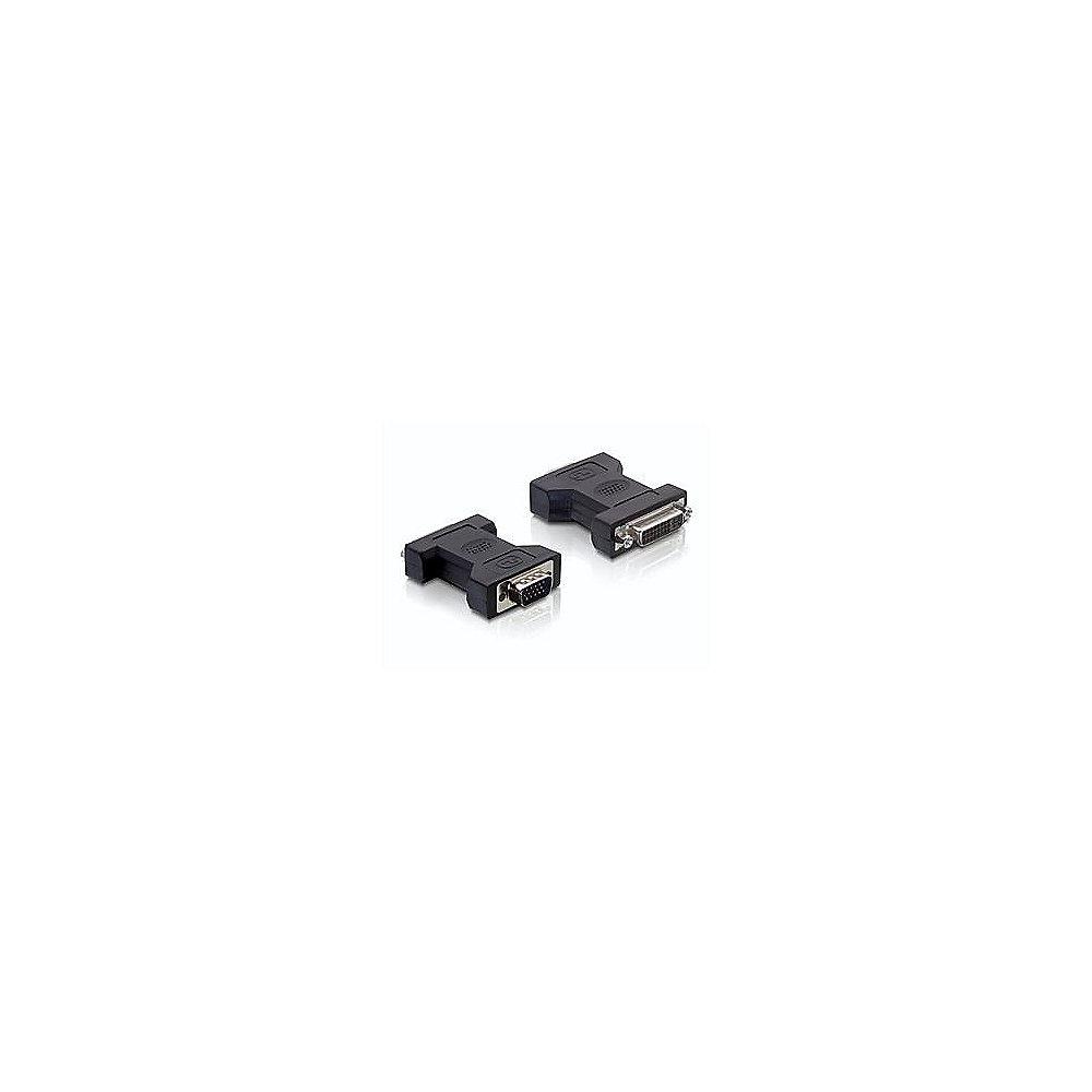 DeLOCK DVI Adapter 24 5 Buchse zu VGA 15pin Stecker 65017 schwarz