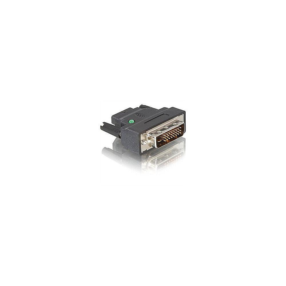 DeLOCK DVI Adapter 25pin St. zu HDMI Bu. LED 65024 schwarz, DeLOCK, DVI, Adapter, 25pin, St., HDMI, Bu., LED, 65024, schwarz