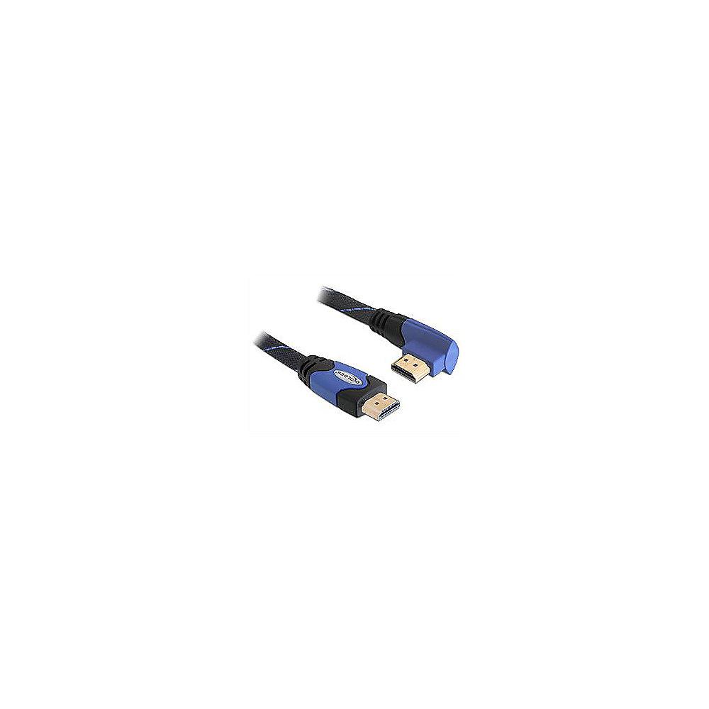 DeLOCK HDMI Kabel 3m High Speed Ethernet 4K gewinkelt St./ St. blau