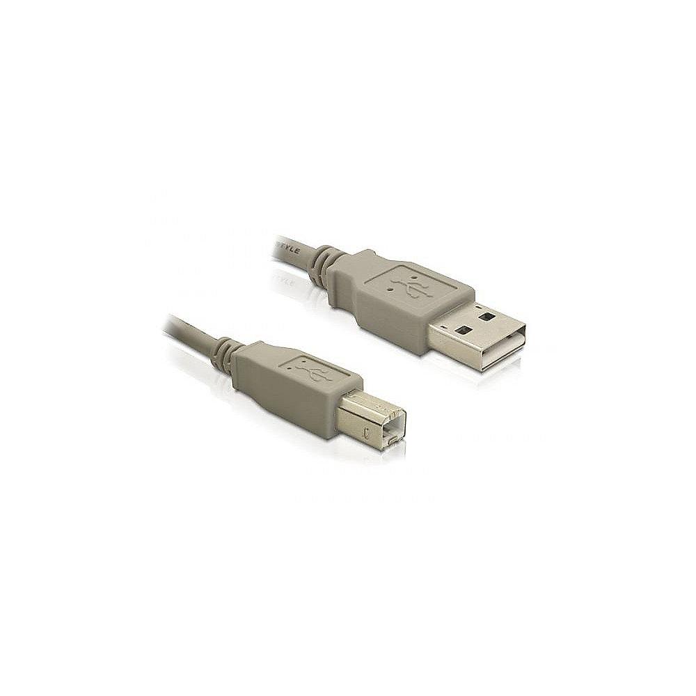 DeLOCK USB 2.0 Kabel 3m A/B St/St 82216 grau