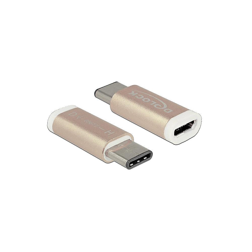 DeLOCK USB Adapter 2.0 micro-B zu 3.1 Gen1 C Bu./St. 65677 kupferfarben