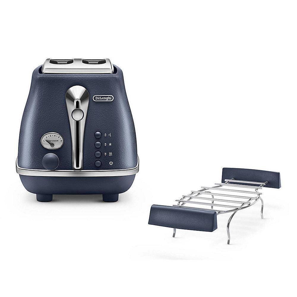 DeLonghi ICONA ELEMENTS CTOE 2103.BL  2-Schlitz-Toaster Blau, DeLonghi, ICONA, ELEMENTS, CTOE, 2103.BL, 2-Schlitz-Toaster, Blau