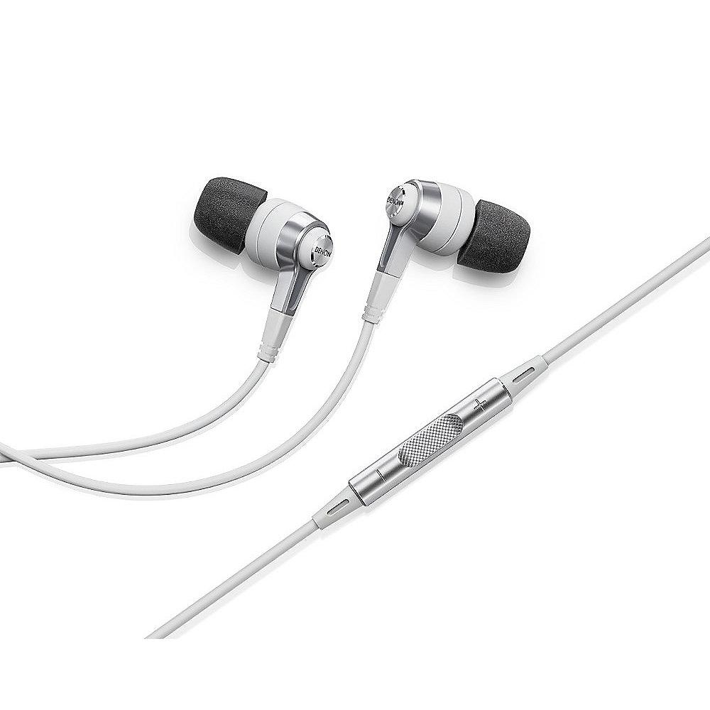 Denon AH-C621 In-Ear-Kopfhörer weiß mit Fernbedienung Mikrofon