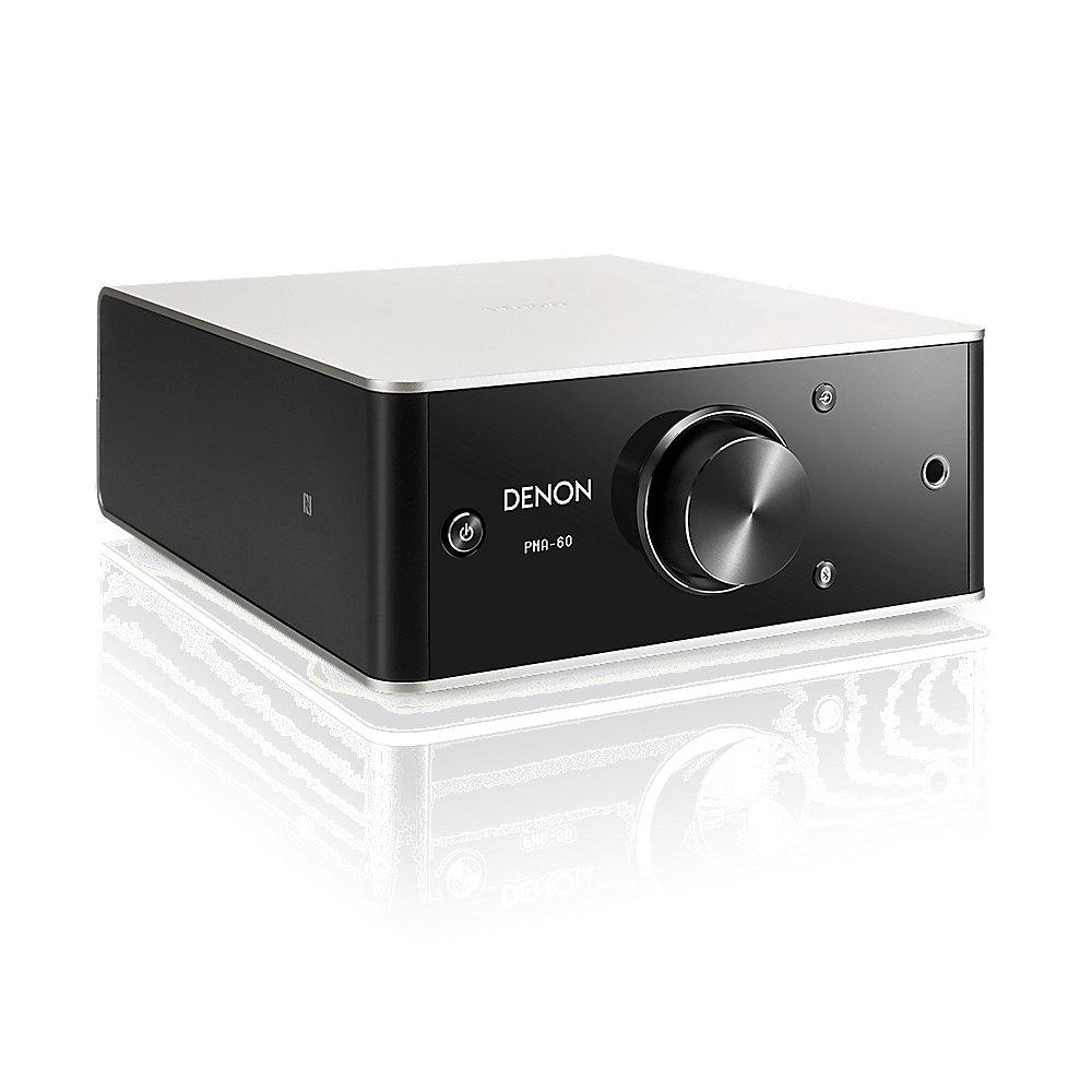 Denon PMA-60 Digitaler Stereo-Vollverstärker, mit Bluetooth in schwarz/silber