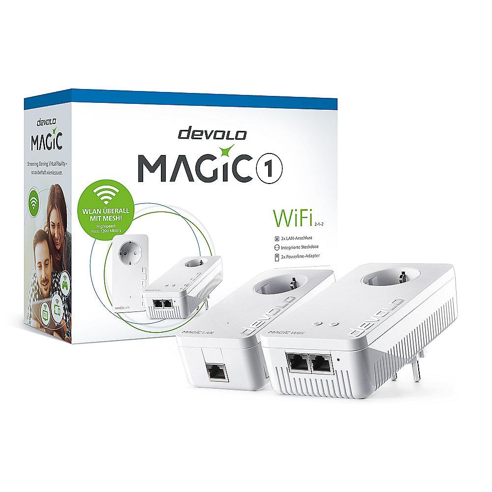 devolo Magic 1 WiFi 2-1-2 Starter Kit (1xWiFi 1xLAN 1200mbps Powerline Adapter), devolo, Magic, 1, WiFi, 2-1-2, Starter, Kit, 1xWiFi, 1xLAN, 1200mbps, Powerline, Adapter,