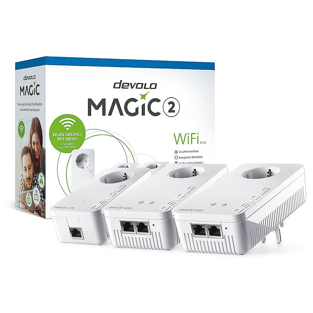 devolo Magic 2 WiFi 2-1-3 MultiroomKit (2xWiFi 1xLAN 2400mbps Powerline Adapter)