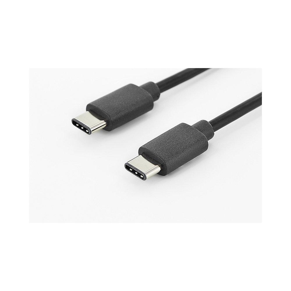 DIGITUS USB 2.0 Anschlusskabel 1,8m Typ-C zu C High Speed St./St. schwarz