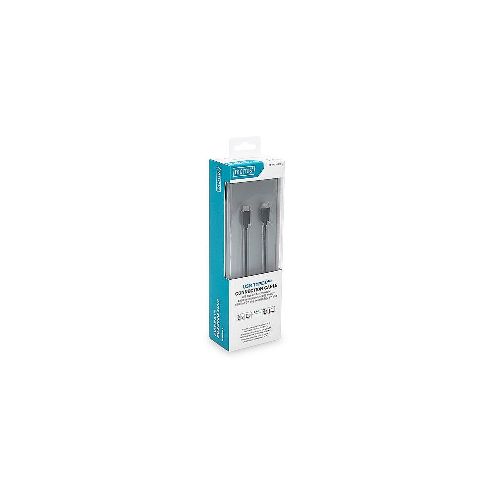 DIGITUS USB 2.0 Anschlusskabel 1,8m Typ-C zu C High Speed St./St. schwarz