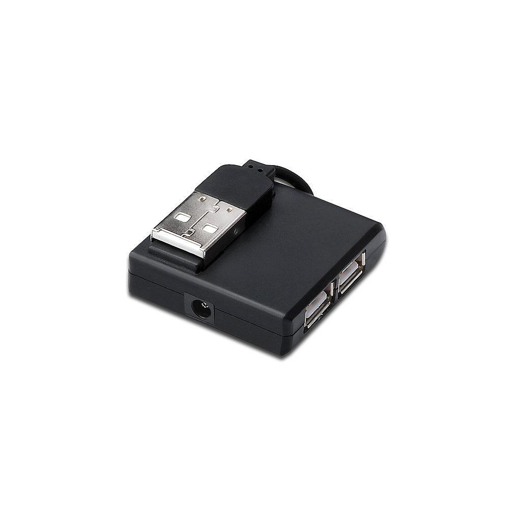 DIGITUS USB 2.0 Hub 4-Port schwarz, DIGITUS, USB, 2.0, Hub, 4-Port, schwarz