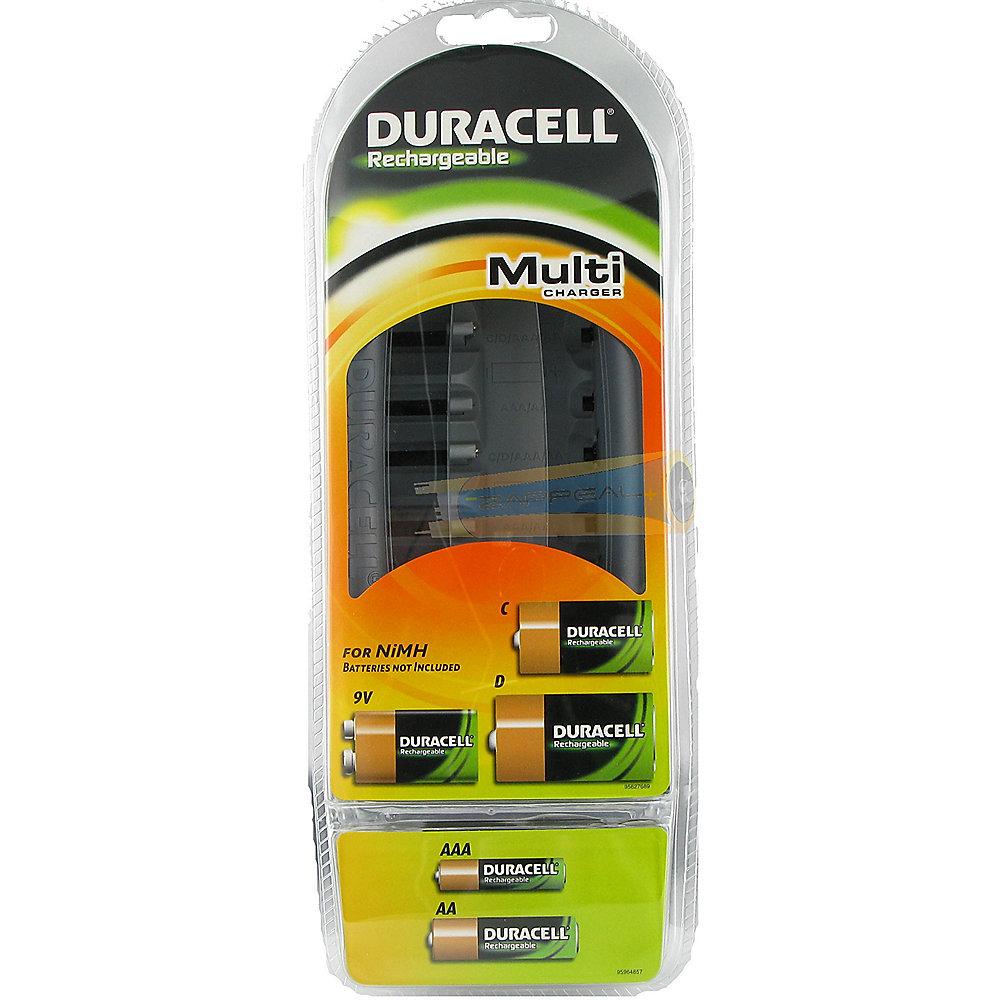 DURACELL CEF22 Multi-Ladegerät für AA, AAA, C, D, 9V