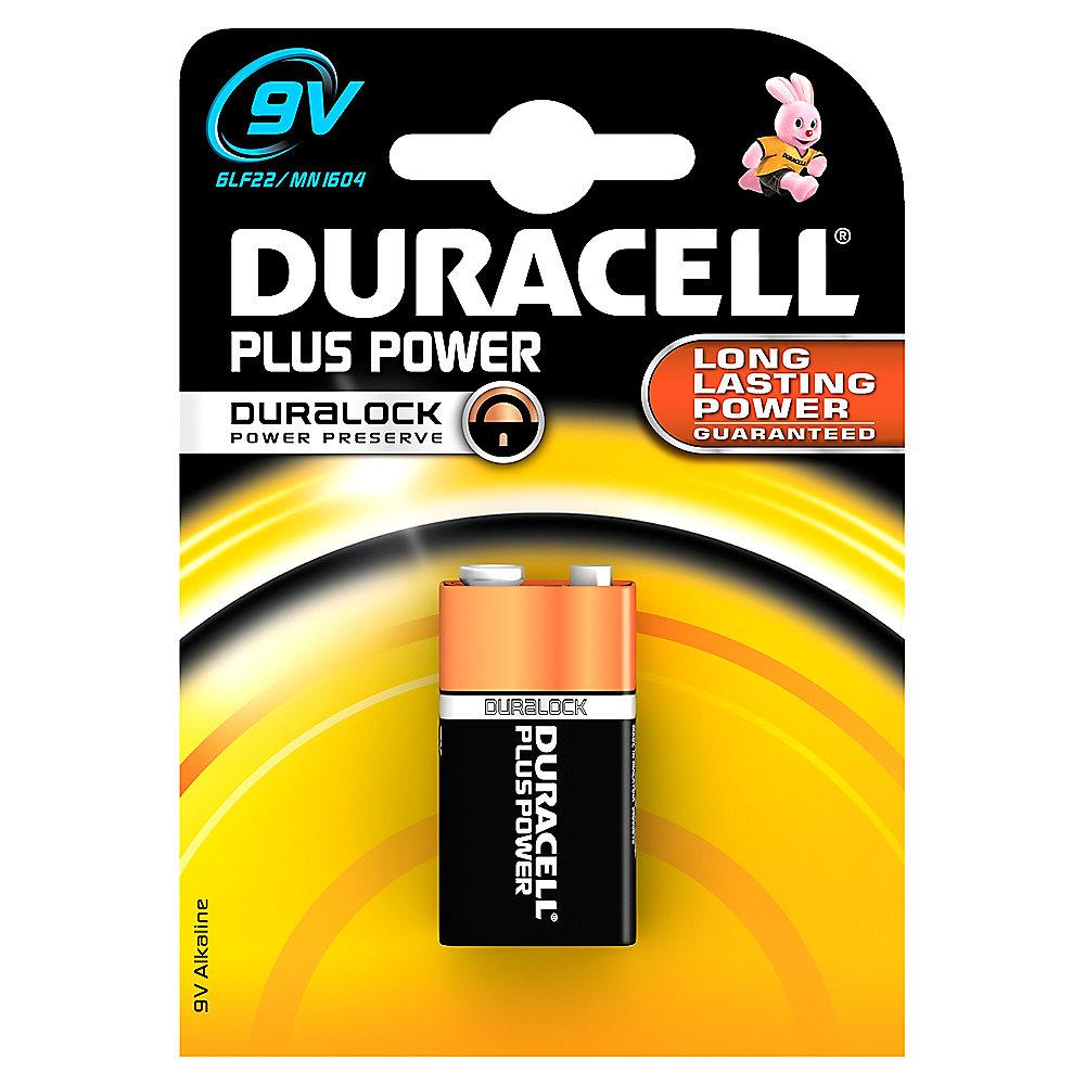 DURACELL Plus Power Batterie 9V E-Block 1604D/6LR61 1er Blister