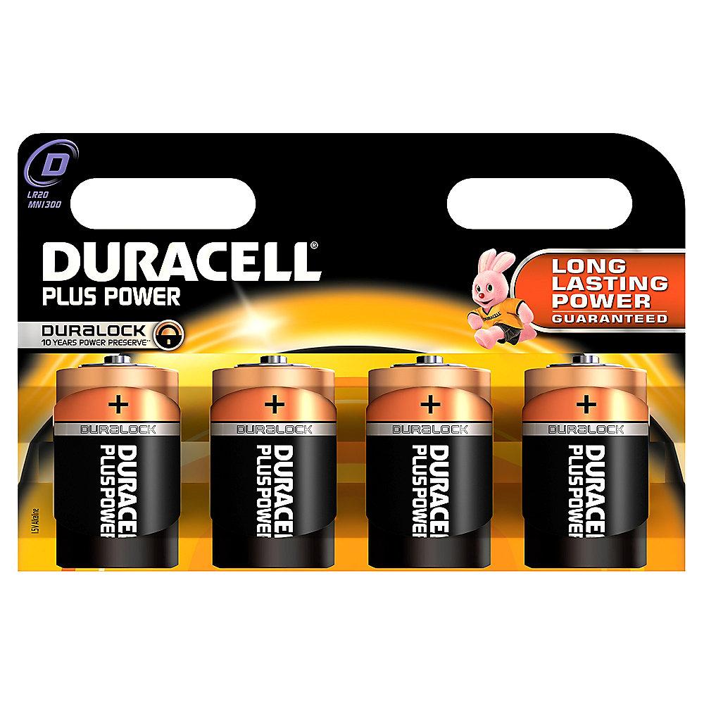 DURACELL Plus Power Batterie Mono D LR20 4er Blister, DURACELL, Plus, Power, Batterie, Mono, D, LR20, 4er, Blister