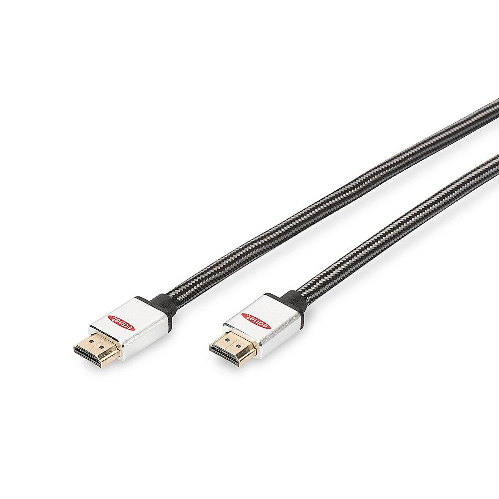 ednet HDMI Kabel 3m Premium 4K/3D vergoldete Kontakte St./St. schwarz