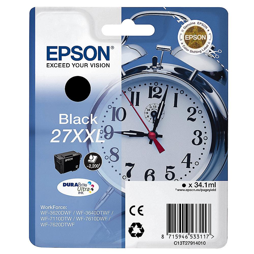 Epson 27XXL Original Druckerpatrone Schwarz mit sehr hoher Kapazität T2791
