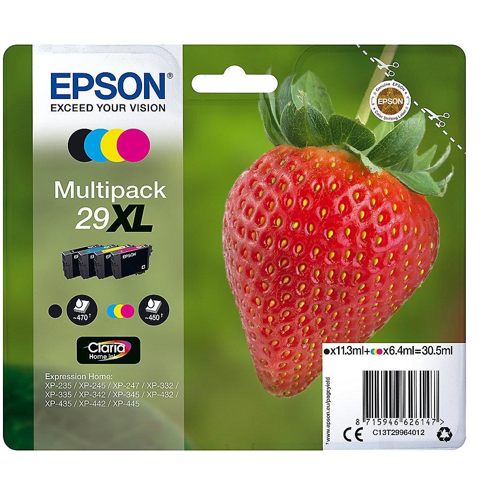 Epson 29XL Original Druckerpatronen Multipack Schwarz Cyan Magenta Gelb T2996