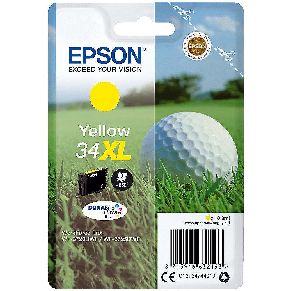 Epson 34XL Original Druckerpatrone Gelb hohe Kapazität T3474