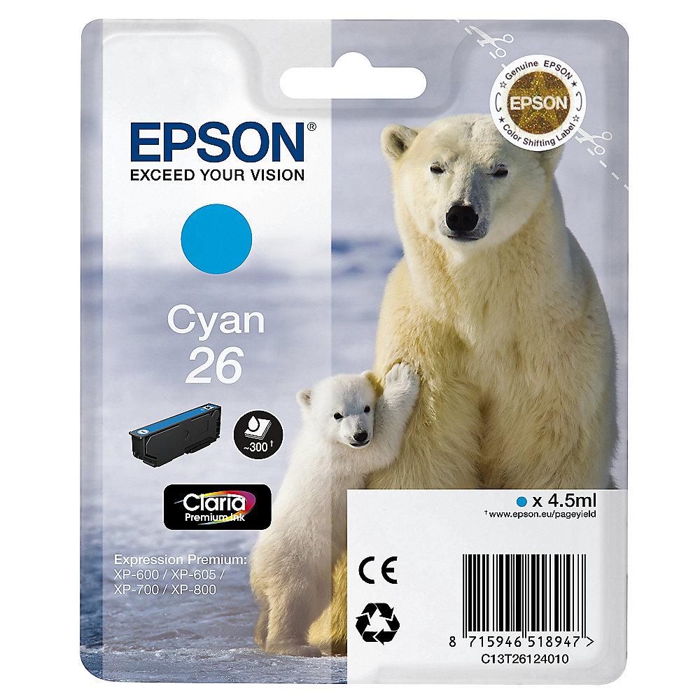 Epson C13T26124010 Druckerpatrone 26 cyan