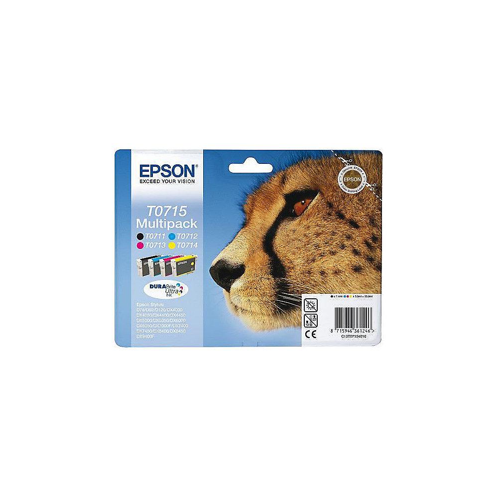 Epson Druckerpatronen Multipack T0715 / C13T07154012 (BK, C, M, Y)
