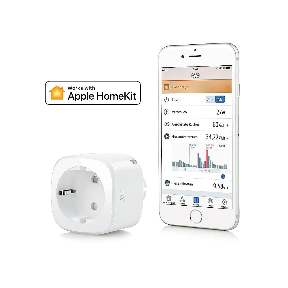 Eve Energy EU Zwischenstecker für Apple HomeKit mit Verbrauchsmessung