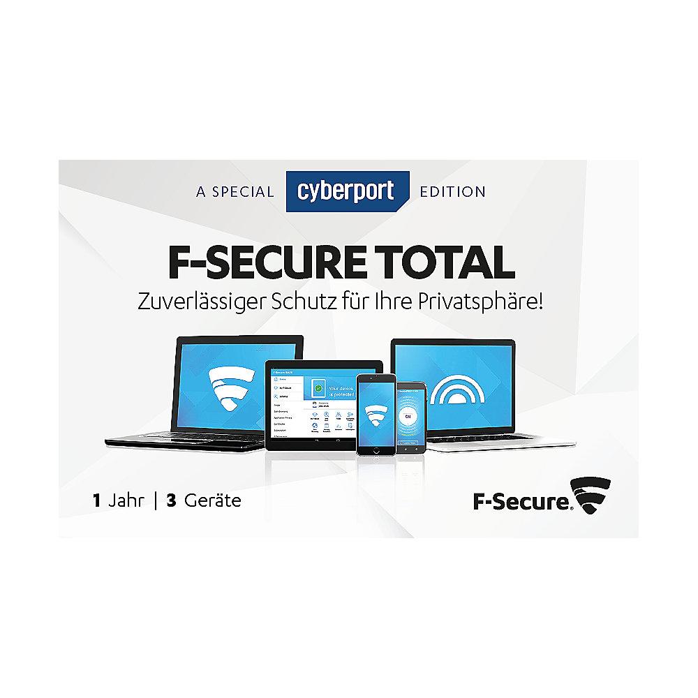 F-Secure Total Security   VPN 3 Geräte 1Y (Version 2018) 3 Monate Promo