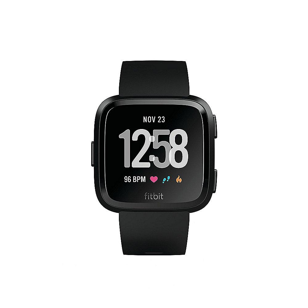 Fitbit Versa Gesundheits- und Fitness-Smartwatch schwarz